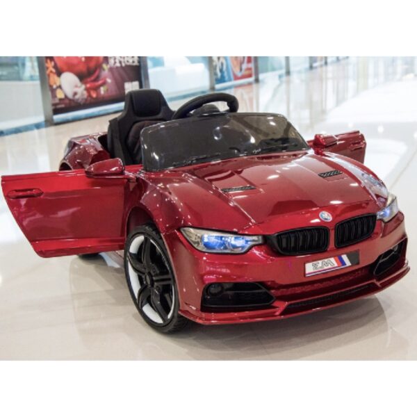 Акумулаторна кола тип BMW M3 с меки гуми и кожена седалка 12V