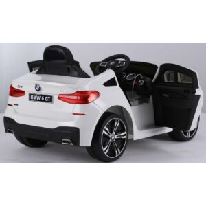 Акумулаторна кола BMW 6 GT с отварящи се врати 12V меки гуми Бяла