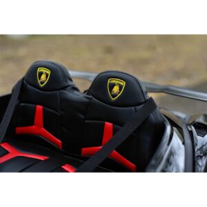 Акумулаторна кола Lamborghini Veneno 12V с отварящи се врати меки гуми 4x4 Черна