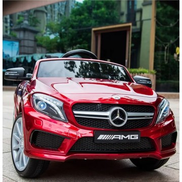 Акумулаторна кола Mercedes GLA45 Licensed 12V с отварящи се врати меки гуми Червена