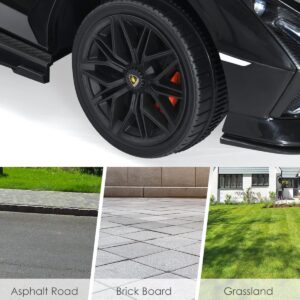 142730_27 Акумулаторна кола Lamborghini SIAN 4X4 12V с меки гуми, кожена седалка и дистанционно управление - Розова