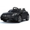 Акумулаторна кола Mercedes SLC300 с меки гуми и кожена седалка 12V Черна