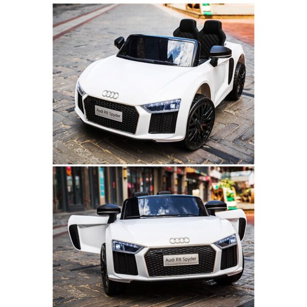 Акумулаторна кола Audi R8 Spyder Бяла