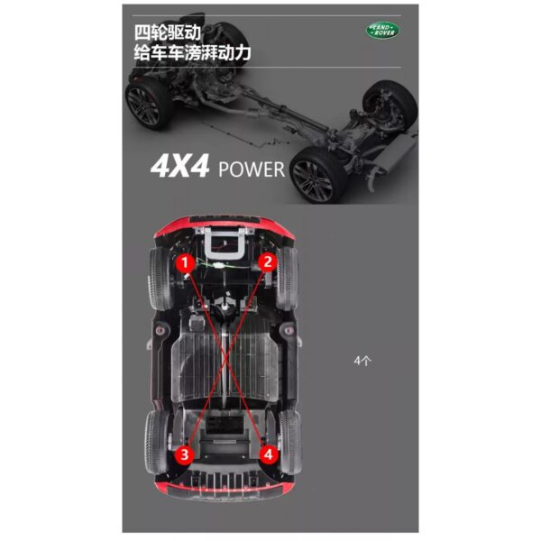 Акумулаторна кола Land Rover Discovery 4x4 Червена