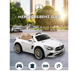 Акумулаторна кола Mercedes Benz SL65 AMG Бяла