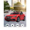 Акумулаторна кола Mercedes SLC300 с меки гуми и кожена седалка 12V Червена