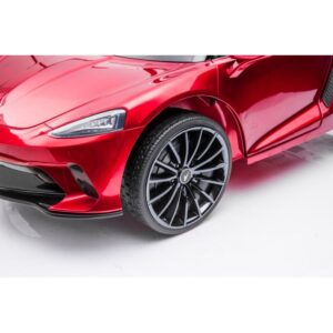 Акумулаторна кола Mclaren GT с меки гуми и кожена седалка 12V - Червена