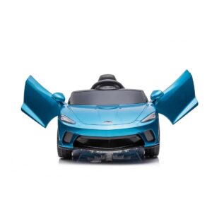 Акумулаторна кола Mclaren GT с меки гуми и кожена седалка 12V - Синя