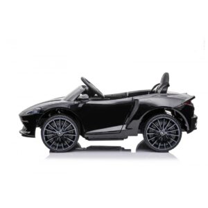 Акумулаторна кола Mclaren GT с меки гуми и кожена седалка 12V - Черен