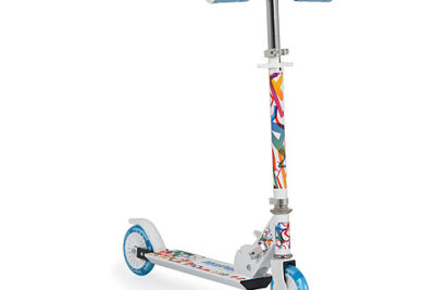 Детска тротинетка в бял и син цвят