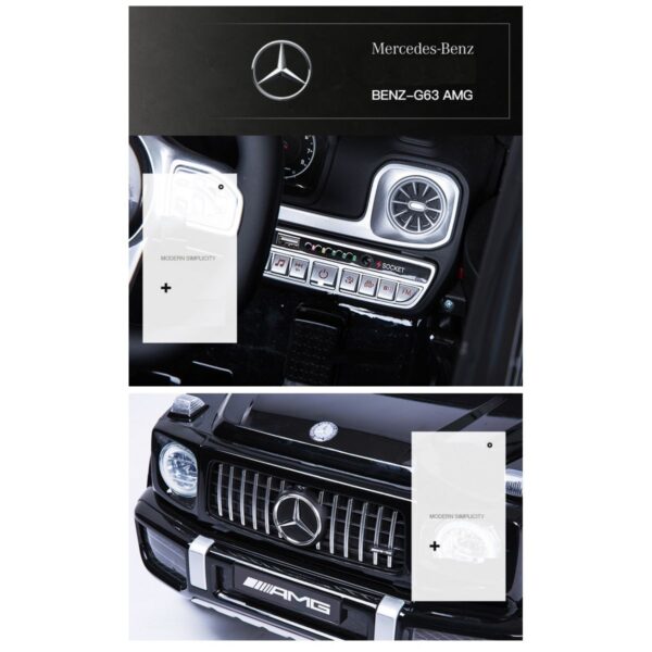 Акумулаторен джип Mercedes Benz G63 с меки гуми и кожена седалка
