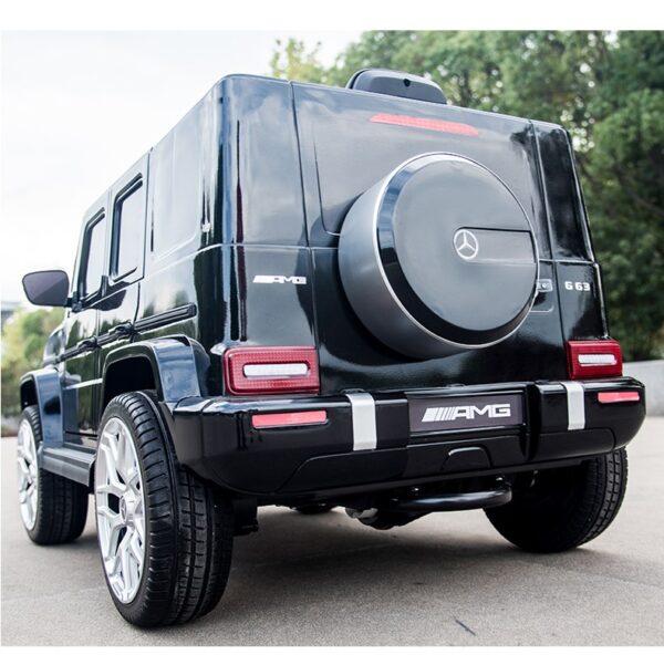 Акумулаторен джип Mercedes Benz G63 с меки гуми и кожена седалка