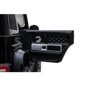 Акумулаторен джип Mercedes G63 с отварящи се врати, меки гуми и кожена седалка 4x4