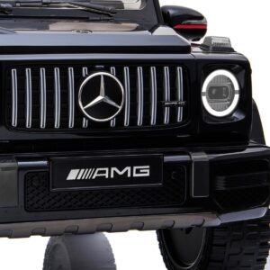 Акумулаторен джип Mercedes G63 с отварящи се врати, меки гуми и кожена седалка 4x4
