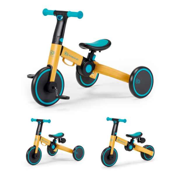 trikolka-kinderkraft-4trike-3v1-yellow (1) Триколка Kinderkraft 4trike 3в1, Yellow