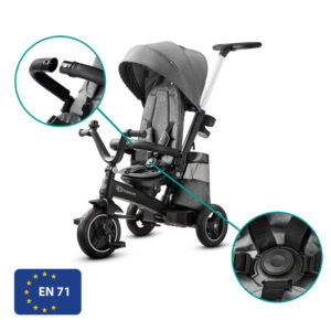 trikolka-kinderkraft-easytwist-siva (6) Триколка KinderKraft EASYTWIST, Сива