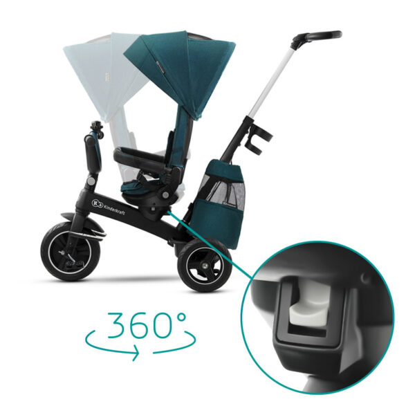 trikolka-kinderkraft-easytwist-zelena (6) Триколка KinderKraft EASYTWIST, Зелена