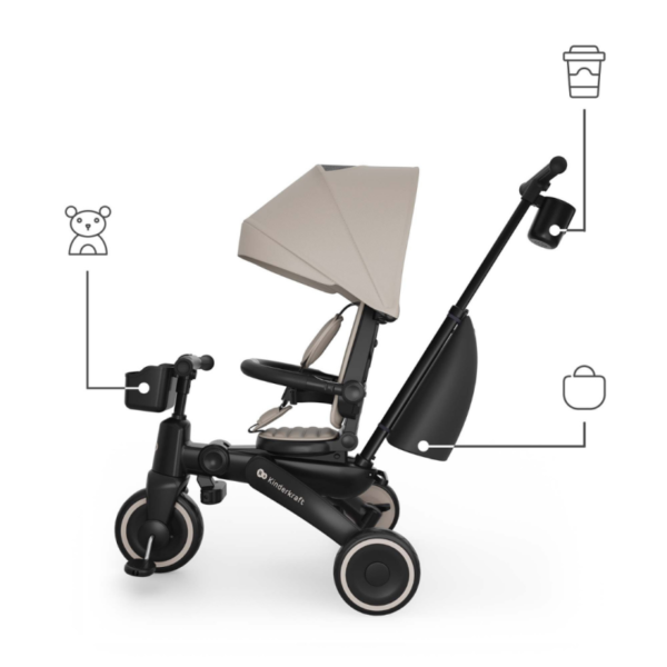 сгъваема-триколка-kinderkraft-jazz-3-beige (12) Сгъваема триколка Kinderkraft Jazz 3, Beige