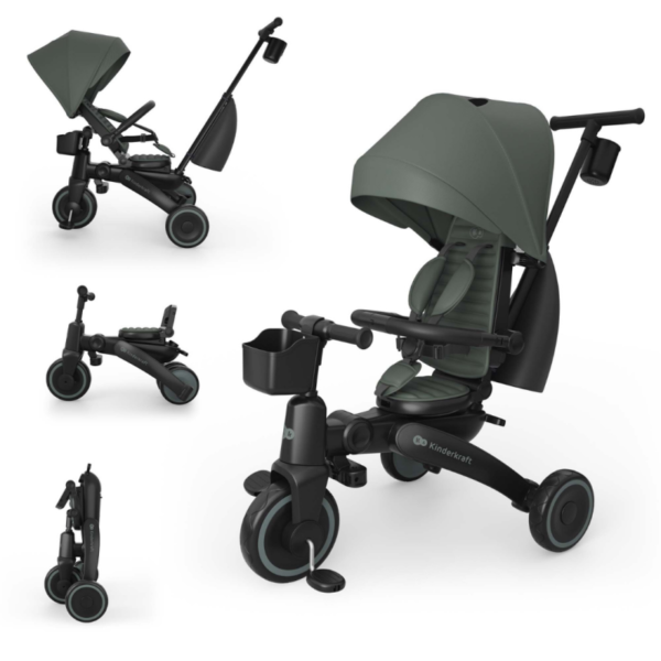сгъваема-триколка-kinderkraft-jazz-3-green Сгъваема триколка Kinderkraft Jazz 3, Green