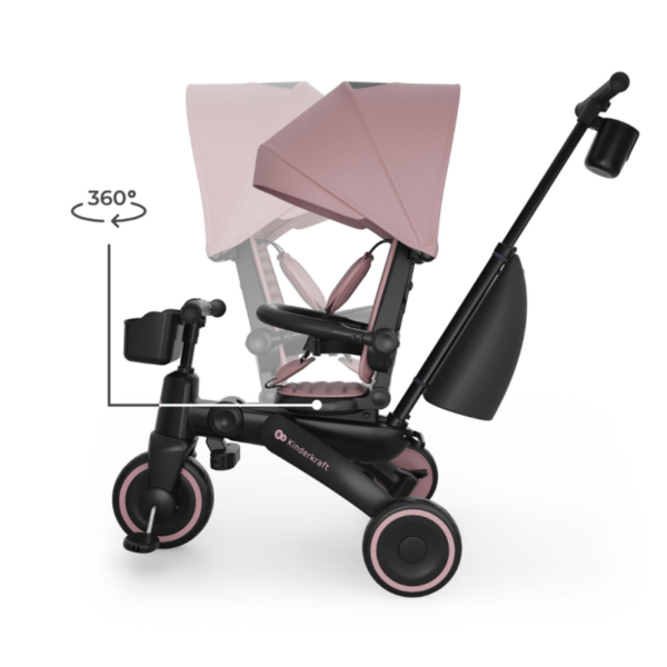 сгъваема-триколка-kinderkraft-jazz-3-pink (1) Сгъваема триколка Kinderkraft Jazz 3, Pink