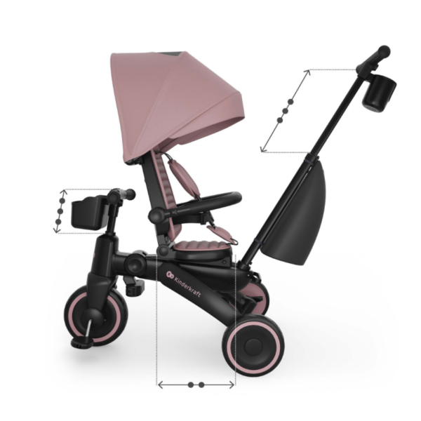 сгъваема-триколка-kinderkraft-jazz-3-pink (11) Сгъваема триколка Kinderkraft Jazz 3, Pink