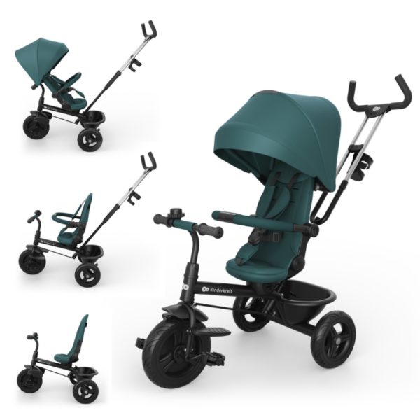 триколка-kinderkraft-aston-2-plus-green Триколка Kinderkraft ASTON 2 Plus, Green