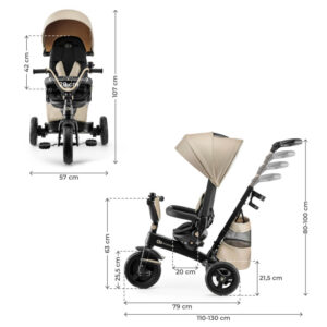 триколка-kinderkraft-easytwist-beige (6) Триколка KinderKraft EASYTWIST, Beige