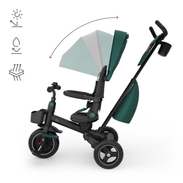 триколка-сгъваема-kinderkraft-spinstep-2-plus-green (2) Триколка сгъваема Kinderkraft Spinstep 2 Plus, Green