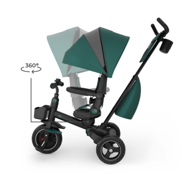 триколка-сгъваема-kinderkraft-spinstep-2-plus-green (3) Триколка сгъваема Kinderkraft Spinstep 2 Plus, Green