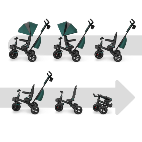 триколка-сгъваема-kinderkraft-spinstep-2-plus-green (4) Триколка сгъваема Kinderkraft Spinstep 2 Plus, Green